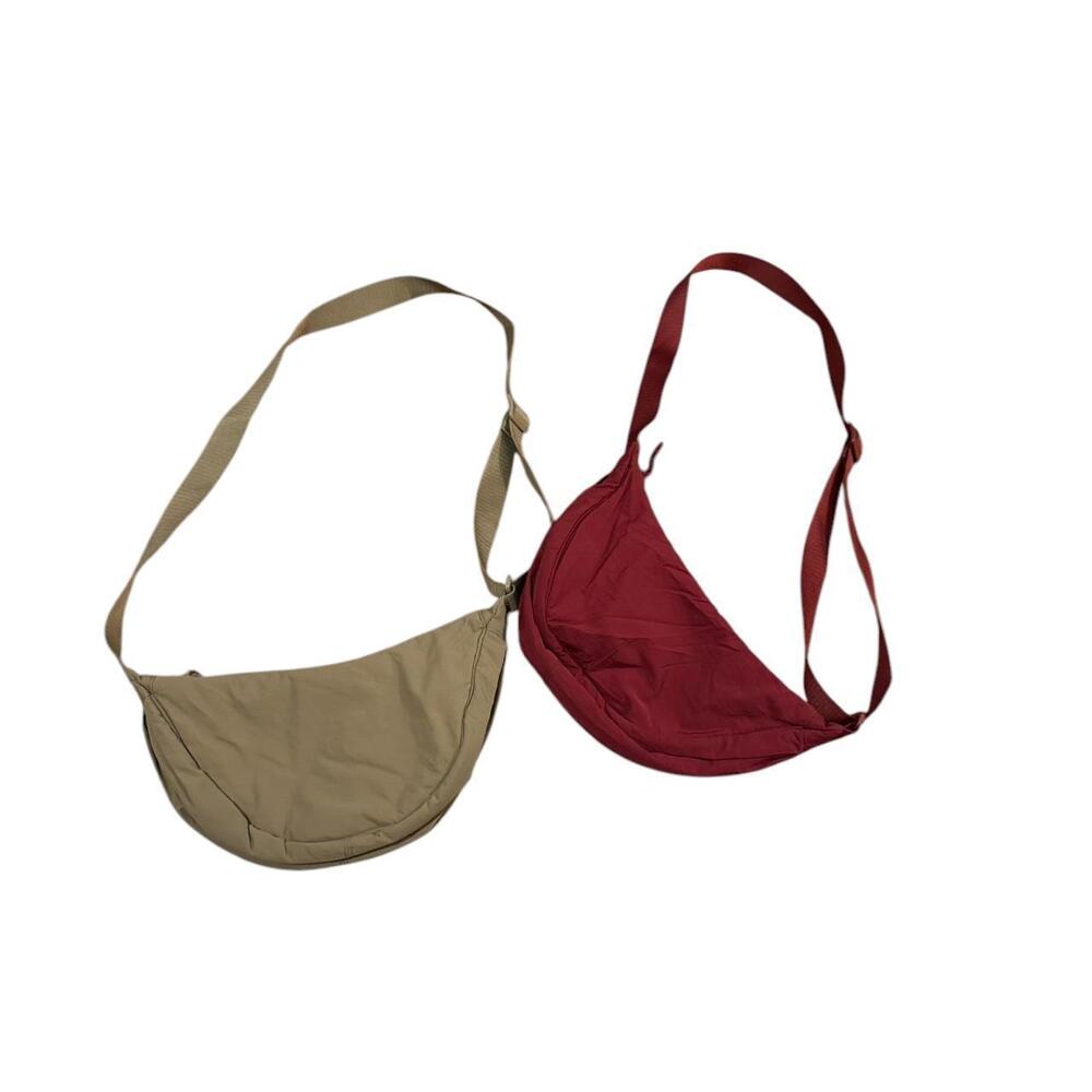 UNIQLO Women's Red and Tan Bag